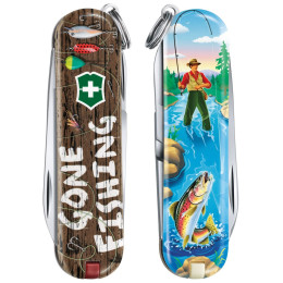 Taschenmesser Victorinox Classic LE Gone Fishing blau GoneFishing