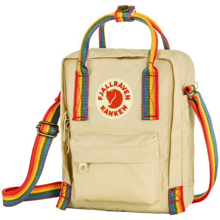 Umhängetasche Fjällräven Kånken Rainbow Sling beige Light Oak-Rainbow Pattern