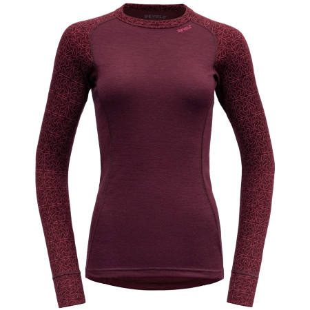 Damen-Funktionsshirt Devold Duo Active Woman Shirt LS weinfarbe Port