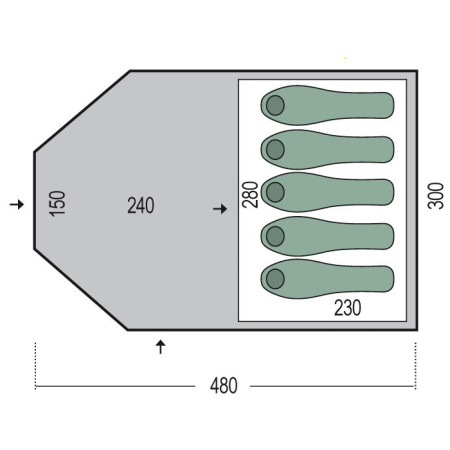 Zelt Pinguin Campus 5