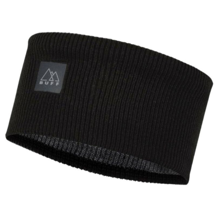 Stirnband Buff Crossknit Headband schwarz/grau SolidBlack