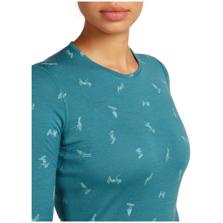 Damen-Funktionsshirt Icebreaker Women Merino 200 Oasis LS Crewe Snow Day