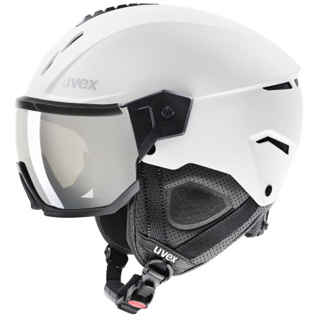 Skihelm Uvex Instinct Visor weiß white-black mat