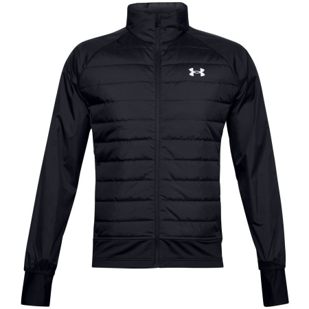 Herrenjacke Under Armour Run Insulate Hybrid Jacket schwarz Black/Black/Reflective