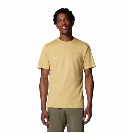 Herren-T-Shirt Columbia Rapid Ridge™ Back Graphic Tee II gelb/grün Sand Dune, Heavenly Horizons
