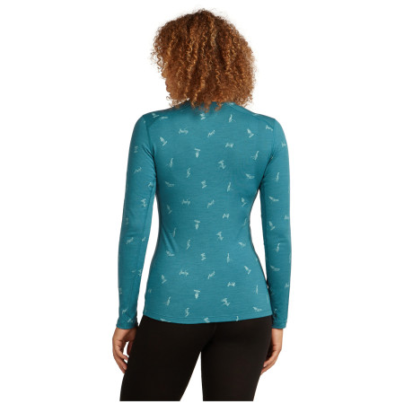 Damen-Funktionsshirt Icebreaker Women Merino 200 Oasis LS Crewe Snow Day