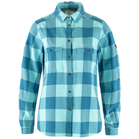 Damenhemd Fjällräven Övik Heavy Flannel Shirt W blau Dawn Blue-Breeze Blue