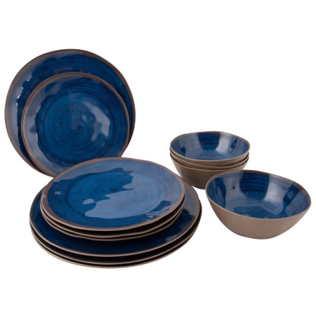 Geschirrset Bo-Camp Tableware Halo 12 pcs dunkelblau Blue