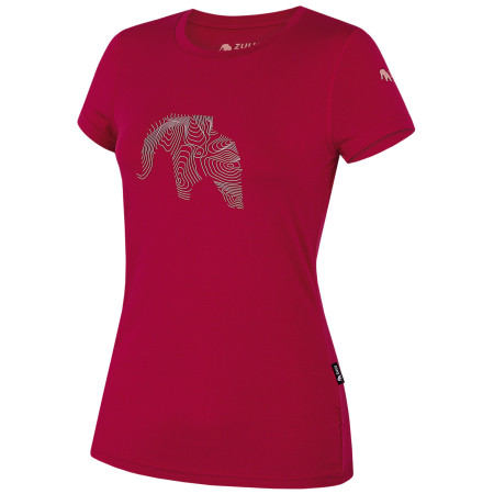 Damen-T-Shirt Zulu Bambus Elephant 210 Short himbeerfarbe raspberry