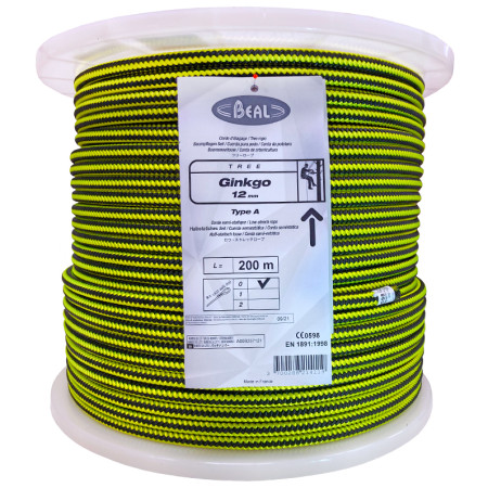 Statikseil Beal Ginkgo 12mm 200m schwarz/gelb black/yellow