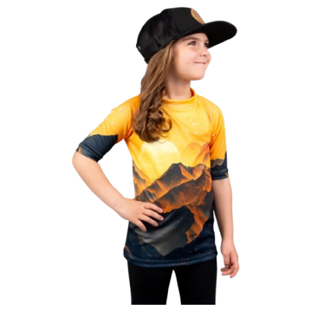Kinder-Funktionsshirt Drexiss All Sunset Yellow Coolmax gelb/schwarz