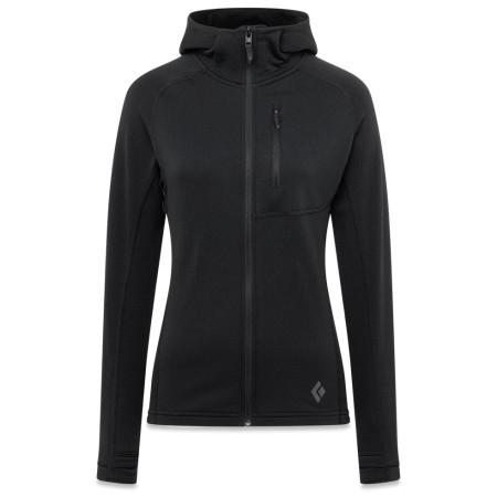 Damen Funktions-Sweatshirt Black Diamond Coefficient Fleece Hoody schwarz Black