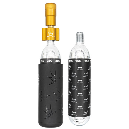 Handpumpe Peaty´s Holeshot Co2 Pumpa + Bombičky 2 Ks - Mtb gelb Bourbon