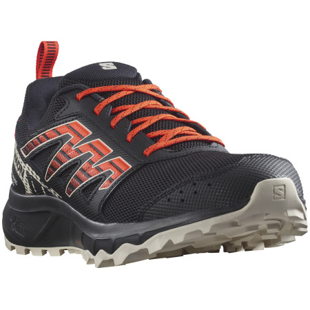 Herrenschuhe Salomon Wander schwarz/rot Black / Rainy Day / Scarlet Ibis