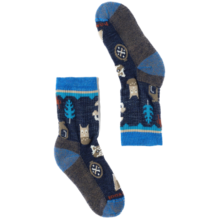 Kindersocken Smartwool Kids' Hike Light Cushion Critter Cache C dunkelblau Deep Navy