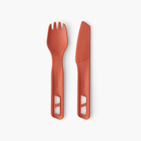 Besteckset Sea to Summit Passage Cutlery Set 2 Piece rot Spicy Orange