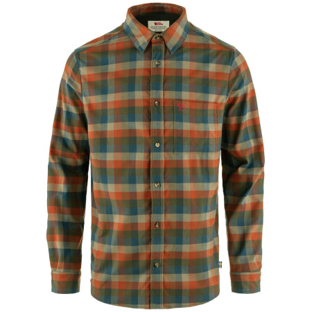 Herrenhemd Fjällräven Lappland Stretch Flannel Shirt M grün/braun Laurel Green-Autumn Leaf