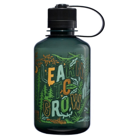 Flasche Nalgene Narrow Mouth Wild Expressions 500 ml grün Jade 'Learn 2 Grow'