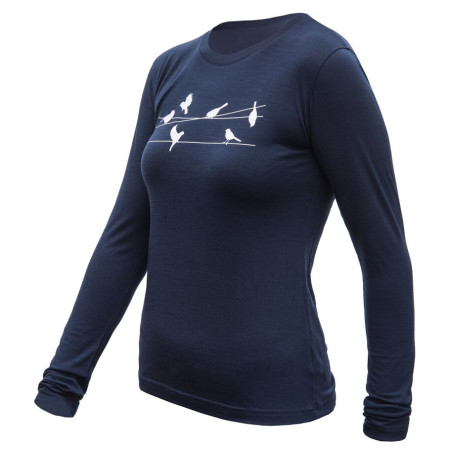 Damen-Funktionsshirt mit langen Ärmeln Sensor Merino Active Songbirds