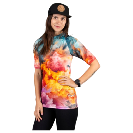 Damen-Funktionsshirt Drexiss All Explosion Pastel Coolmax blau/orange