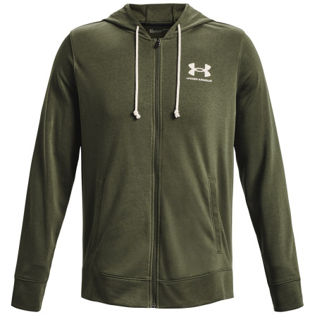 Herren-Sweatshirt Under Armour Rival Terry LC FZ grün/weiß Marine OD Green / / Onyx White