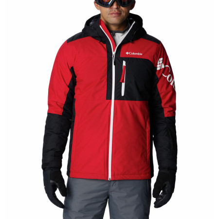 Herren-Winterjacke Columbia Timberturner™ II Jacket rot Mountain Red, Black