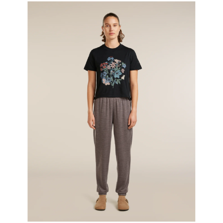 Damen-T-Shirt Icebreaker Merino 150 Tech Lite SS Crop Tee NZ Flora