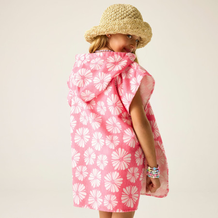 Kinder-Poncho Regatta Kids Towel Robe PinkHazPetal