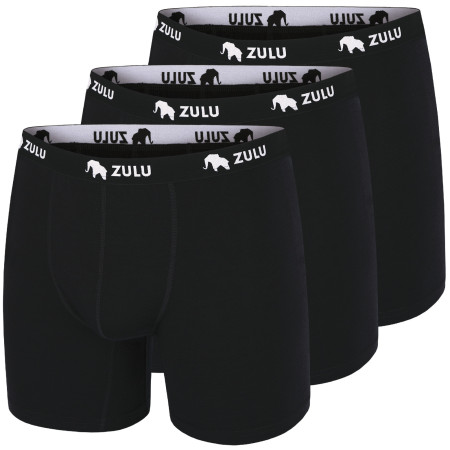 Herren-Boxershorts Zulu Merino 160 6in 3-pack schwarz black