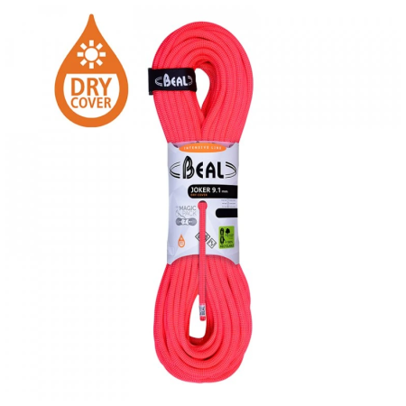 Kletterseil Beal Joker 9,1 mm (70 m) Dry Cover orange ORANGE