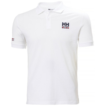 Herren T-Shirt Helly Hansen Messina Graphic Fitted Polo weiß 002 WHITE