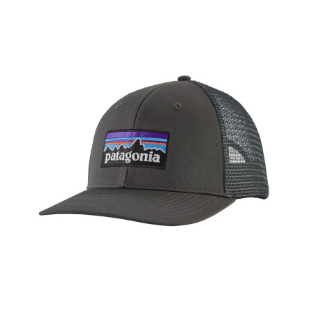 Baseballmütze Patagonia P-6 Logo Trucker Hat grau Forge Grey