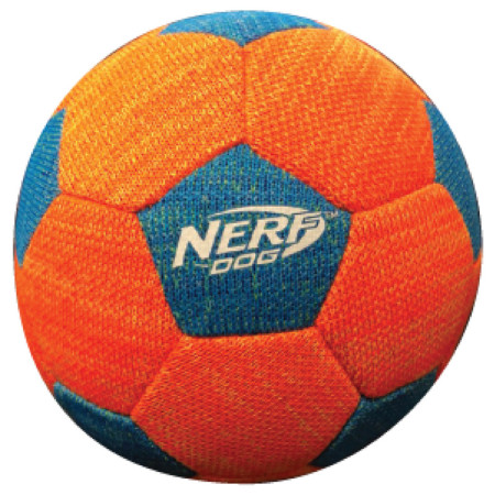 Hundespielzeug Nerf Dog X-Weave Soccer Squeak Ball 12,5 cm blau/orange modrá/oranžová
