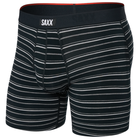 Boxershorts Saxx Vibe Xtra Super Soft Boxer Brief Fly schwarz/weiß black coast stripe