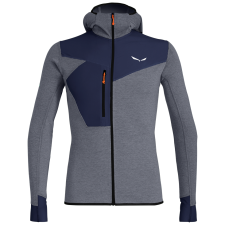 Herren-Sweatshirt Salewa Puez 2 Dry M L/S Hood Fz Tee blau/hellblau Navy Blazer