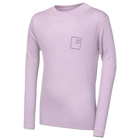 Kinder-Funktionsshirt Sensor Merino DF Logo Up Mystic Violet