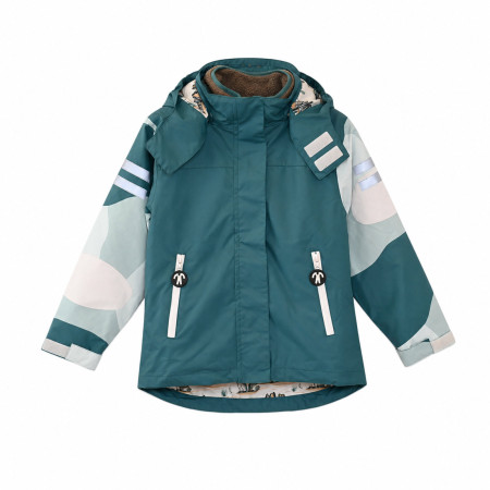 Kinderjacke DucKsday Detachable Fleece Jacket Breeze grün Dark Green