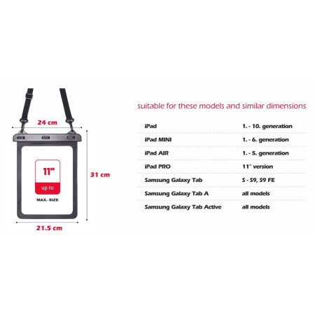 Wasserdichte Tablet-Hülle Swissten WATERPROOF CASE FOR TABLET 11"