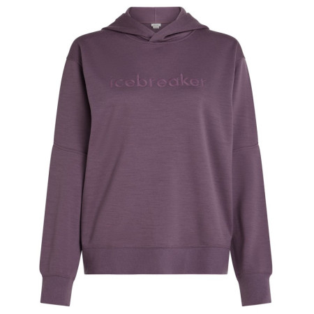 Damen Funktions-Sweatshirt Icebreaker W Mer 360 RealFleece Elemental LS Hood lila Grey Plum