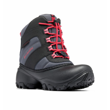 Kinder Winterschuhe Columbia Youth Rope Tow™ III Waterproof grau/rot Dark Grey, Mountain Red