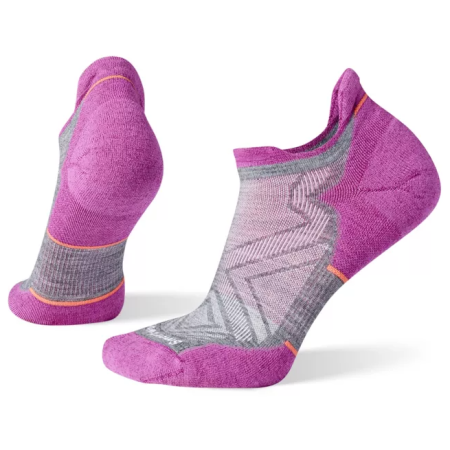 Damensocken Smartwool Run Targeted Cushion Low Ankle Socks grau/rosa medium gray