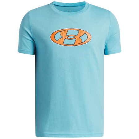 Kinder-Funktionsshirt Under Armour UA B Mesh Lockertag SS Fresco Blue blau Fresco Blue / / Outrageous Orange