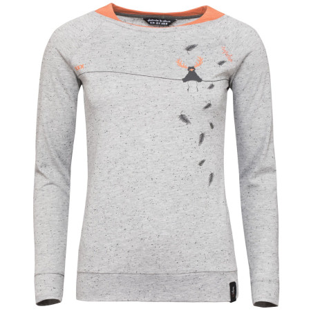 Damen-T-Shirt Chillaz Serles On The Rope grau/orange GrayMelange/DarkMelon