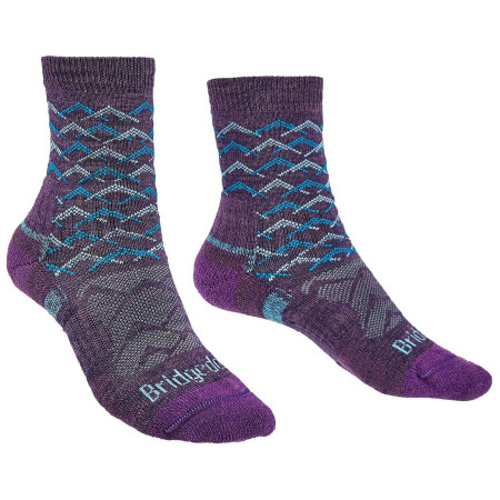 Damensocken Bridgedale Hike LW MP 3/4 Crew Women's lila Purple/Aqua