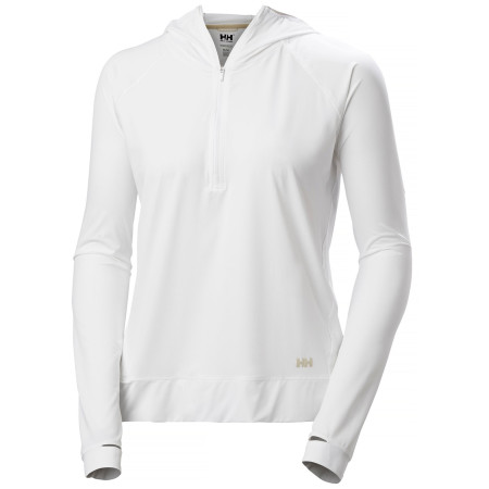 Damen-Sweatshirt Helly Hansen W Shine Solen 1/2 Zip Hoodie weiß 001 WHITE