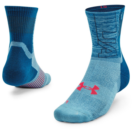 Socken Under Armour ArmourDry Run Mid-Crew blau Cruise Blue / Fresco Blue / Beta