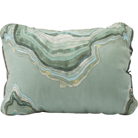 Reisekissen Therm-a-Rest CompPillowCinch SageTopoWave L anthrazit/grün Topo Wave