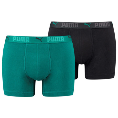 Herren-Boxershorts Puma Sport Cotton Boxer 2P grün green
