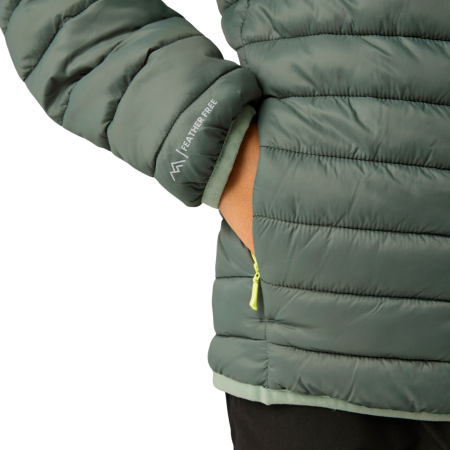 Kinder Winterjacke Regatta Junior Hooded Marizion Dark Forrest Green