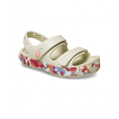 Kindersandalen Crocs Crocband Cruiser Glow Confetti Band Sandal Summit White/Guava weiß/rosa Summit White/Guava